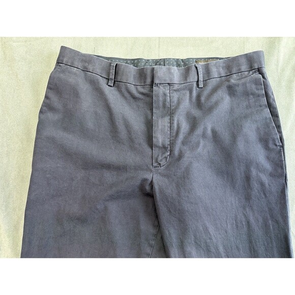Banana Republic Chino Pants Men's 35x32 Straight Blue Flat Slacks RUNS SMALL - Picture 3 of 14